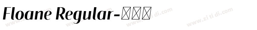 Floane Regular字体转换